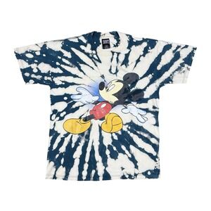 VTG Y2K Disney Mickey Mouse Tie-Dye T-shirt Men's Women's Medium Deep‎ Turquoise